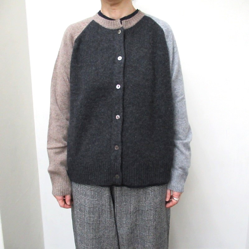 DAYS クレリックカーディガン 95225/ CH杢×GY杢×BR杢